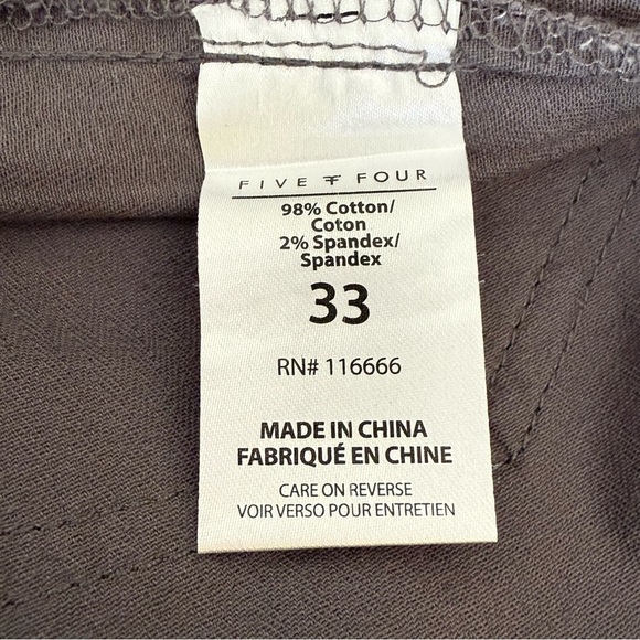 Five Four Men's Gray Outdoor Comfort Shorts Cotton/ Spandex size 33 - Picture 6 of 11